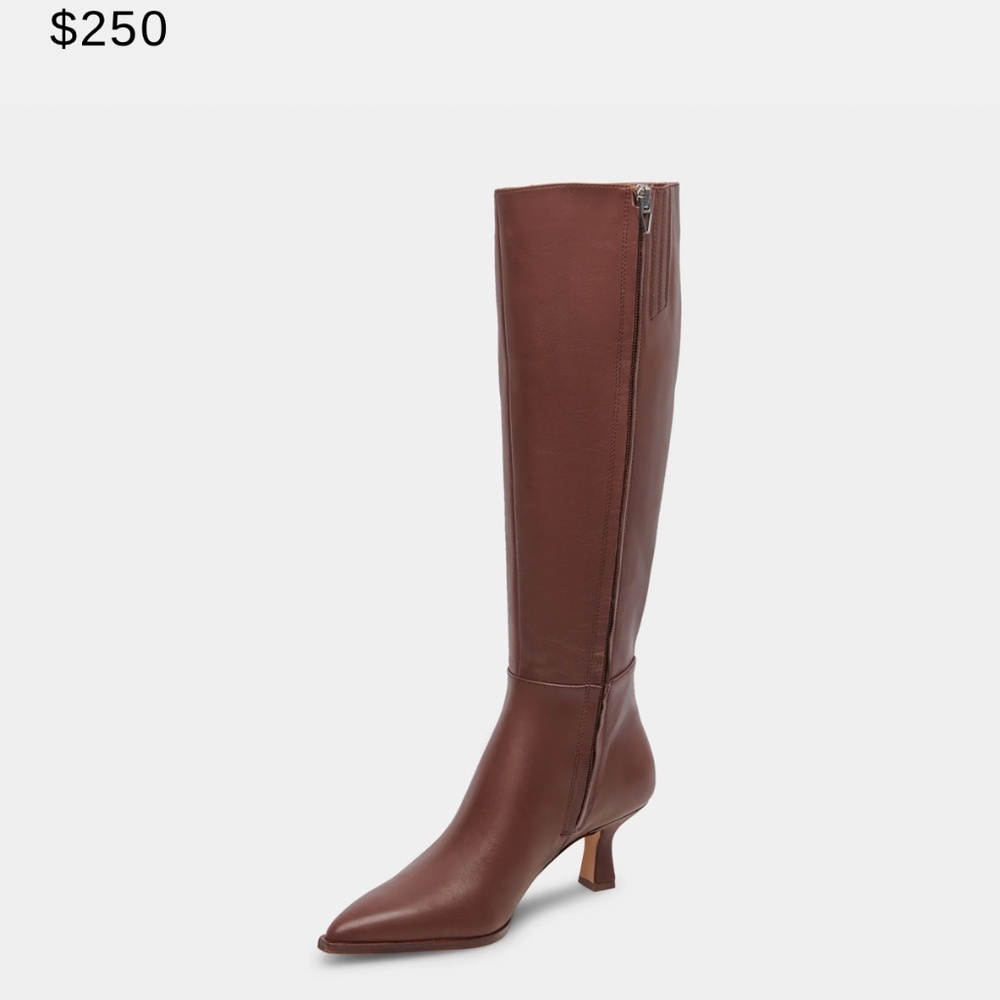 Dolce Vita Auggie Boots Chocolate Leather NEW size 8.5